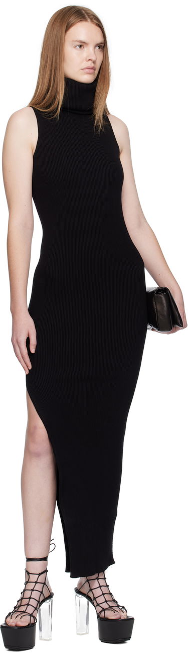 Šaty Rick Owens Concordians Ribbed Tube Maxi Dress Čierna | RP02E4661 RIBVI, 3