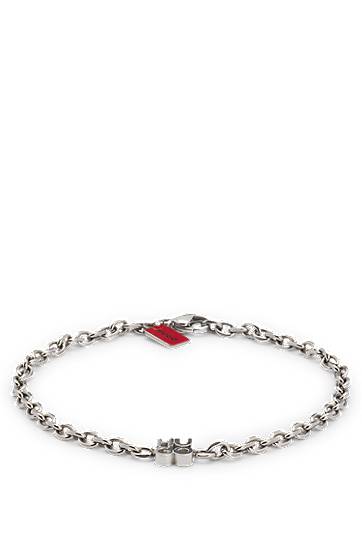 Náramok BOSS Stacked-Logo Chain Bracelet Metalická | 50544512
