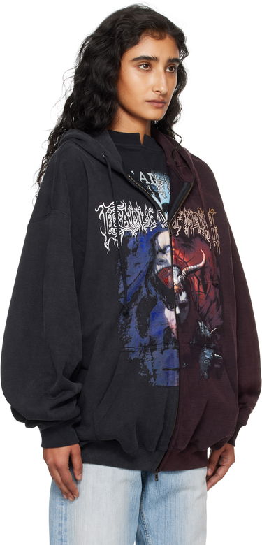 Mikina VETEMENTS Vetements Cradle of Filth Oversized Zip-Up Hoodie Vínová | UCF76ZU900BR, 1