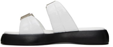 Tenisky a topánky BY FAR Wyatt Leather Platform Sandals Biela | 23SSWYSWHMCRN, 2