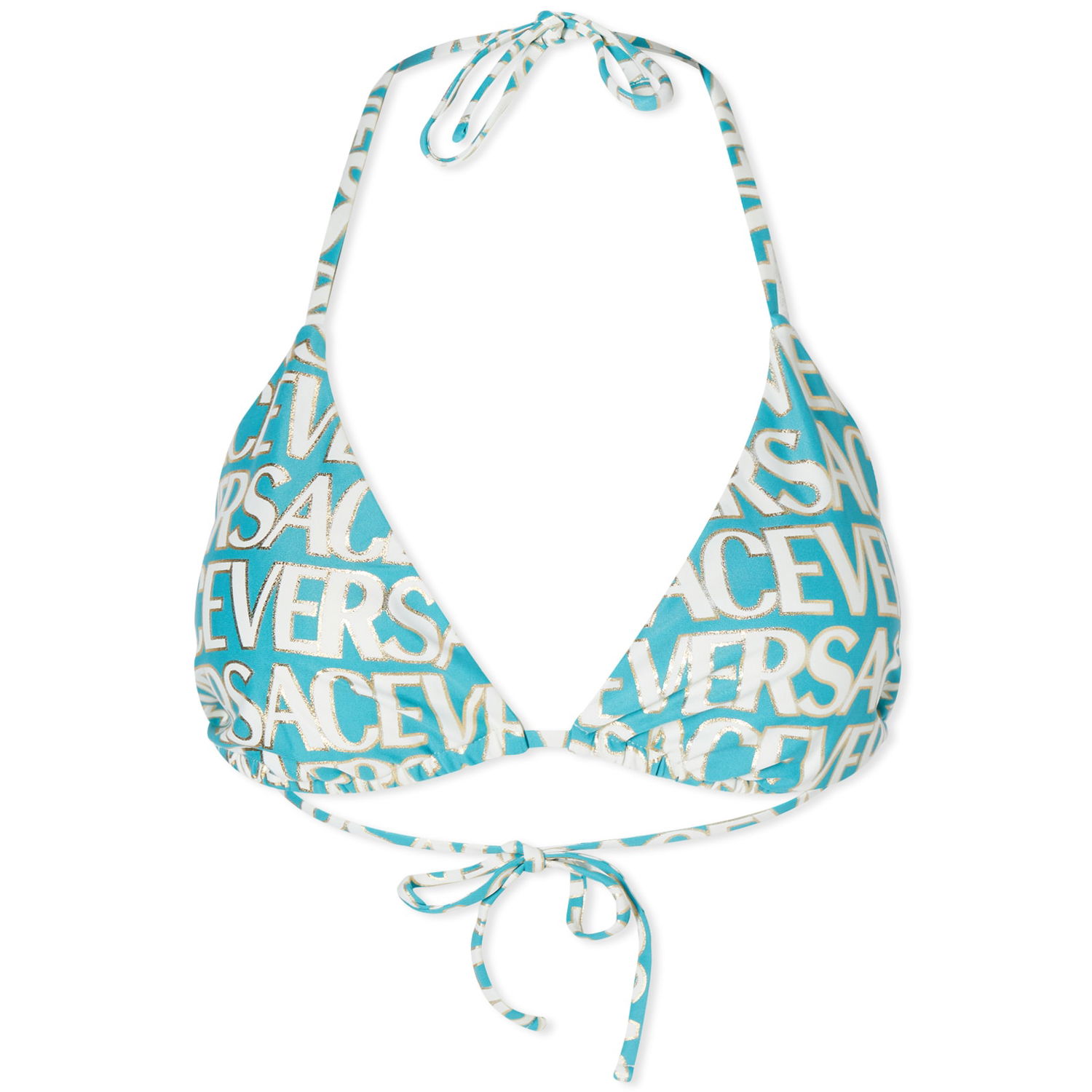 Plavky Versace All Over Logo Triangle Bikini Top Rôznofarebný | 1001406-1A08162-5V550, 0