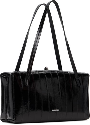 Kabelka Jil Sander Goji Pillow Small Patent Ribbed Top-Handle Bag Čierna | J08WD0078_P8693, 1