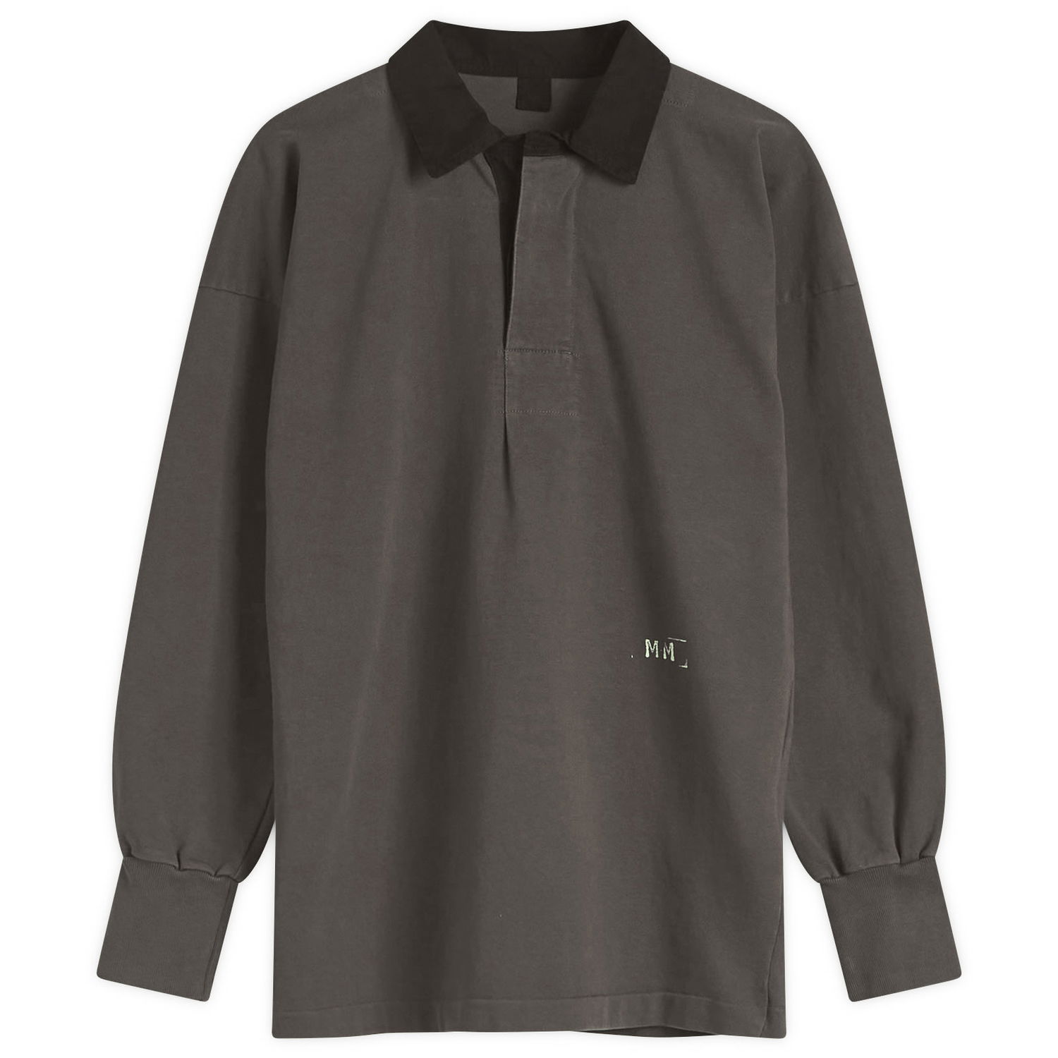 Polo tričko Maison Margiela Maison Margiela Long Sleeve Polo Top with Logo, Size Large Šedá | S51GL0056M20096860, 0