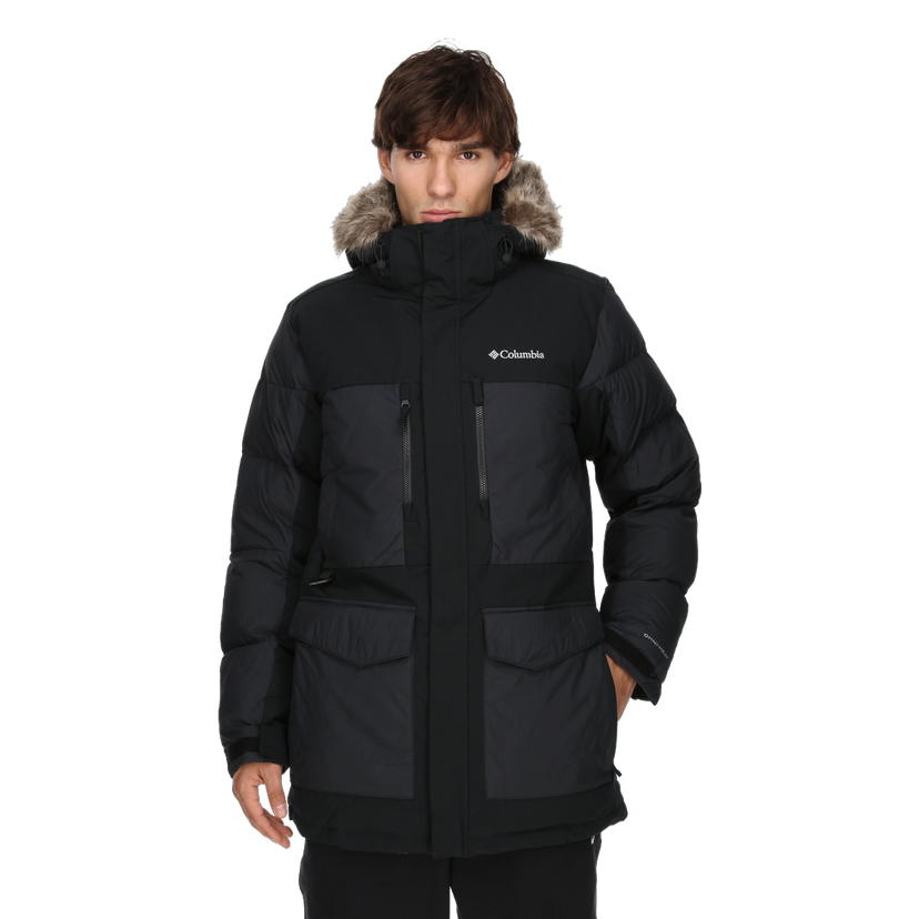Parka Columbia Marquam Peak Fusion II Faux-Fur Trim Parka Čierna | 2088121010