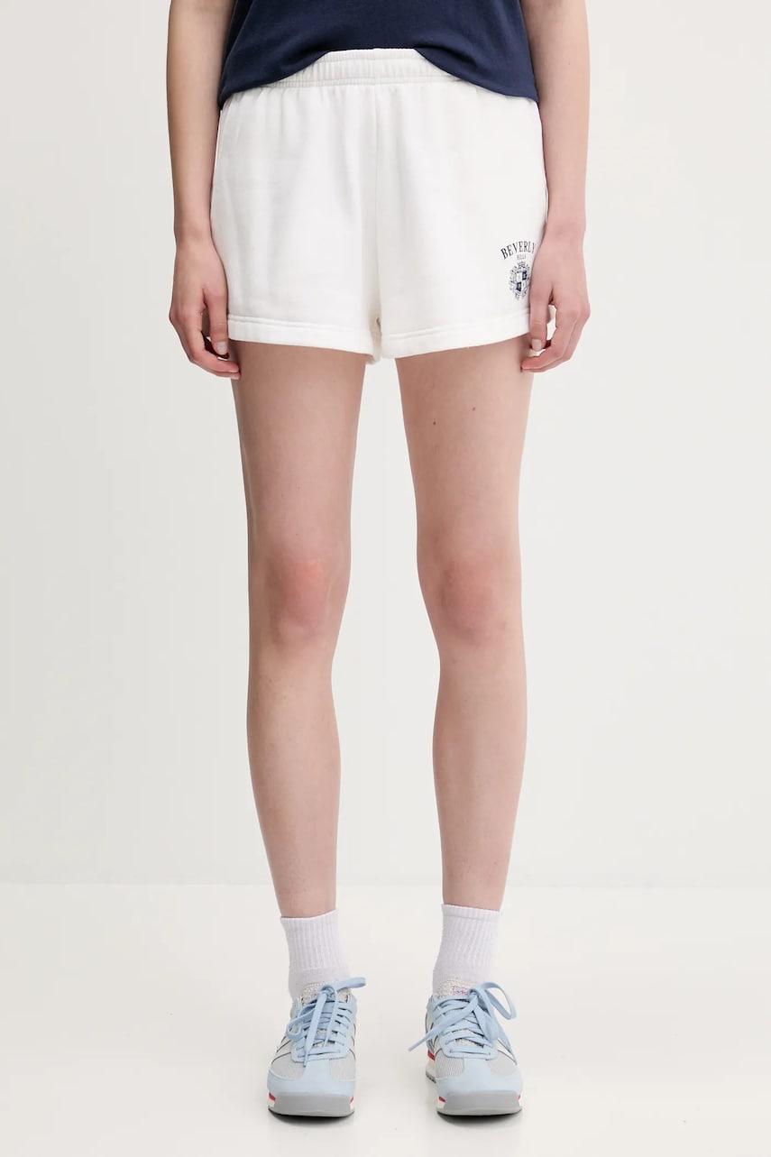 Šortky Sporty & Rich Sporty & Rich Bh Crest Soft Disco High Waist Shorts Biela | SH052626256WH01, 0