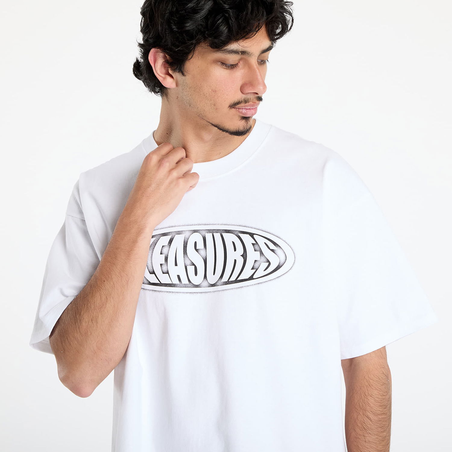 Tričko Pleasures PLEASURES Sandblast T-Shirt Biela | P25SU044 WHITE, 1
