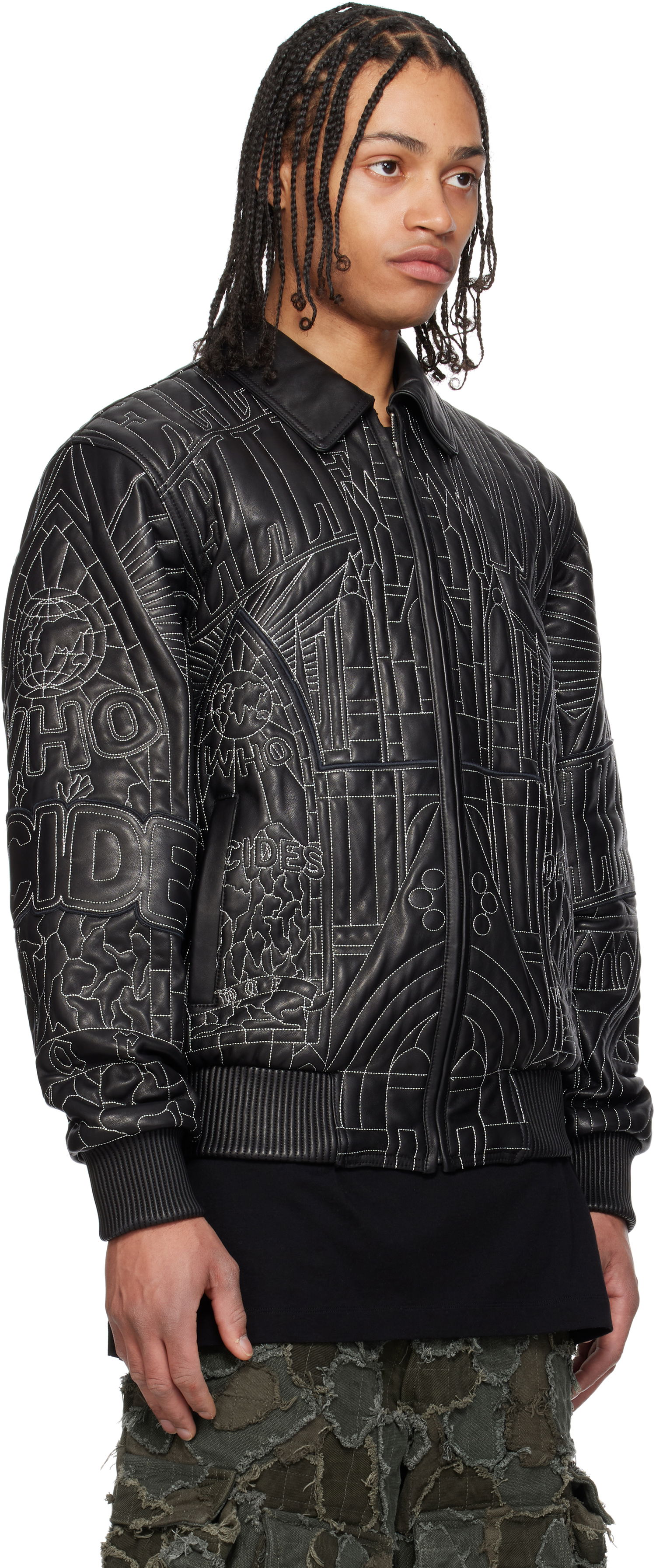 Bomber bunda Who Decides War Who Decides War Pelle Pelle Edition Cathedral Leather Jacket Čierna | 1131430002SS25, 1