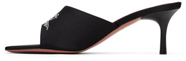 Doplnky Amina Muaddi Amina Muaddi 'Bella' 60 Heeled Sandals Čierna | BELLA SLIPPER 60 BLOCK SATIN, 2