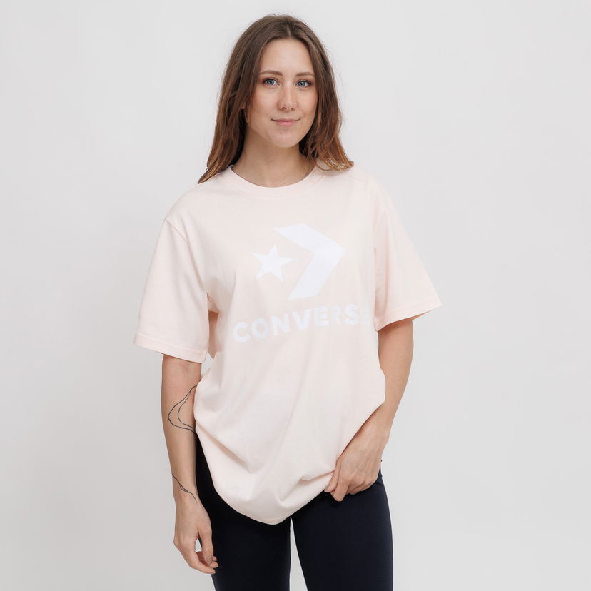 Tričko Converse Standard Fit Center Front Large Logo Star Chev Short Sleeve T-Shirt Ružová | 10025458-A38
