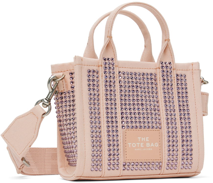 Tote bag Marc Jacobs Marc Jacobs The Crystal Canvas Crossbody Tote Bag Ružová | 2R3HCR098H01, 1
