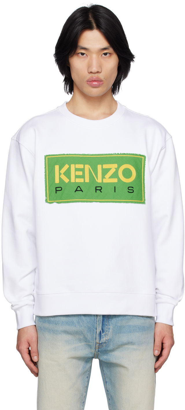 Sveter KENZO Paris Embroidered Biela | FD55SW4474ME, 0