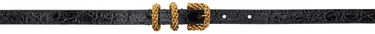 Opasok BY FAR Circular Buckle Leather Belt Čierna | 21PFKASBLCCE, 0