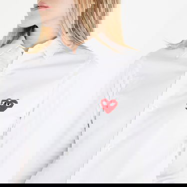 Košeľa Comme des Garçons PLAY Heart Logo Shirt Biela | AZB001 white, 1