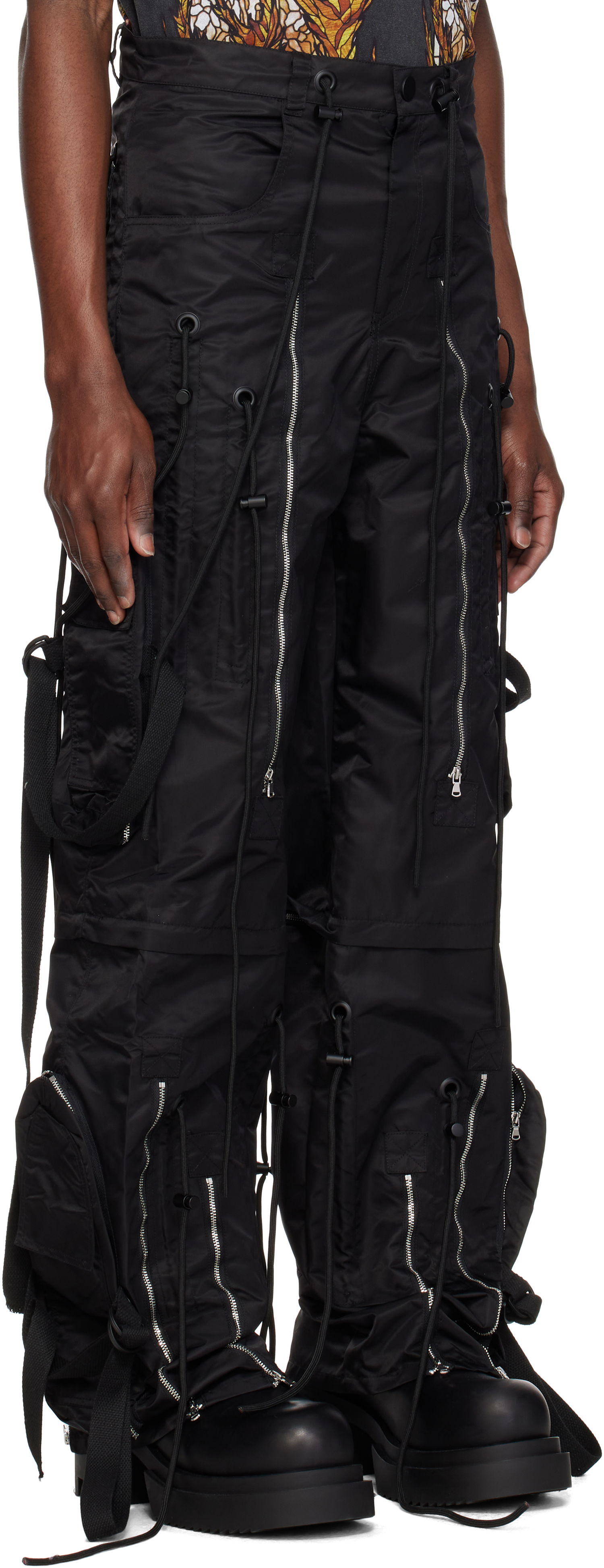 Cargo nohavice Who Decides War Who Decides War String Theory Cargo Pants Čierna | 1121090002SS25, 1