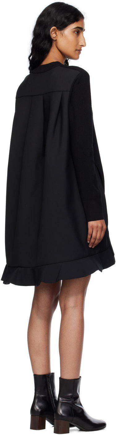 Šaty sacai Sacai Suiting Mix Knit Minidress Čierna | 25-07952, 2