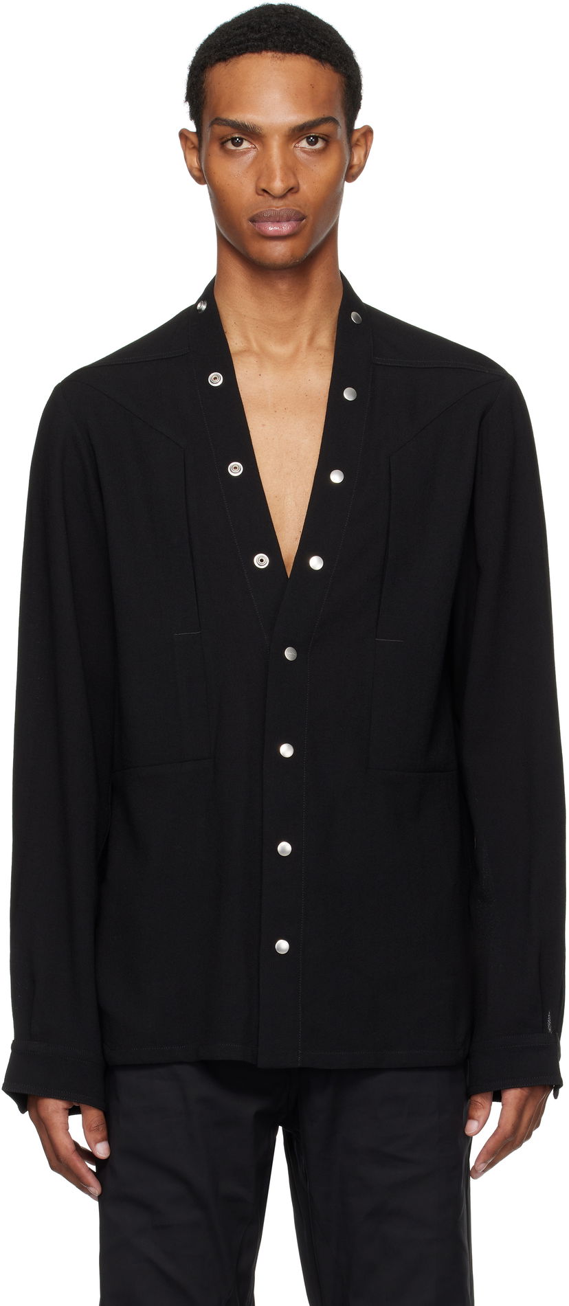 Košeľa Rick Owens Concordians Larry Fogpocket Shirt Čierna | RU02E1287 WA