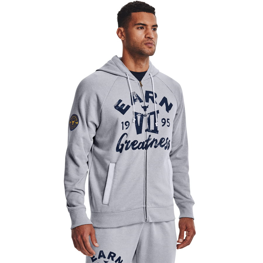 Mikina Under Armour Project Rock Heavyweight Terry Full-Zip Šedá | 1370456-011, 0