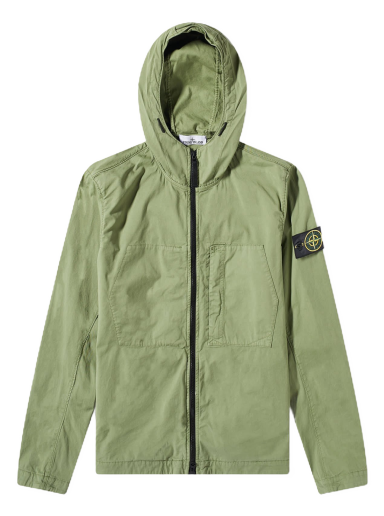 Vetrovka Stone Island Supima Cotton Twill Stretch Hooded Jacket Zelené | 781543310-V0055