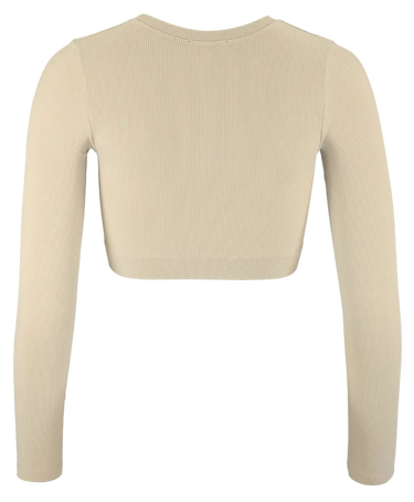 Crop Top Craft Craft Collective Rib Cropped Long Sleeve T-Shirt Béžová | 1916014-608000, 2