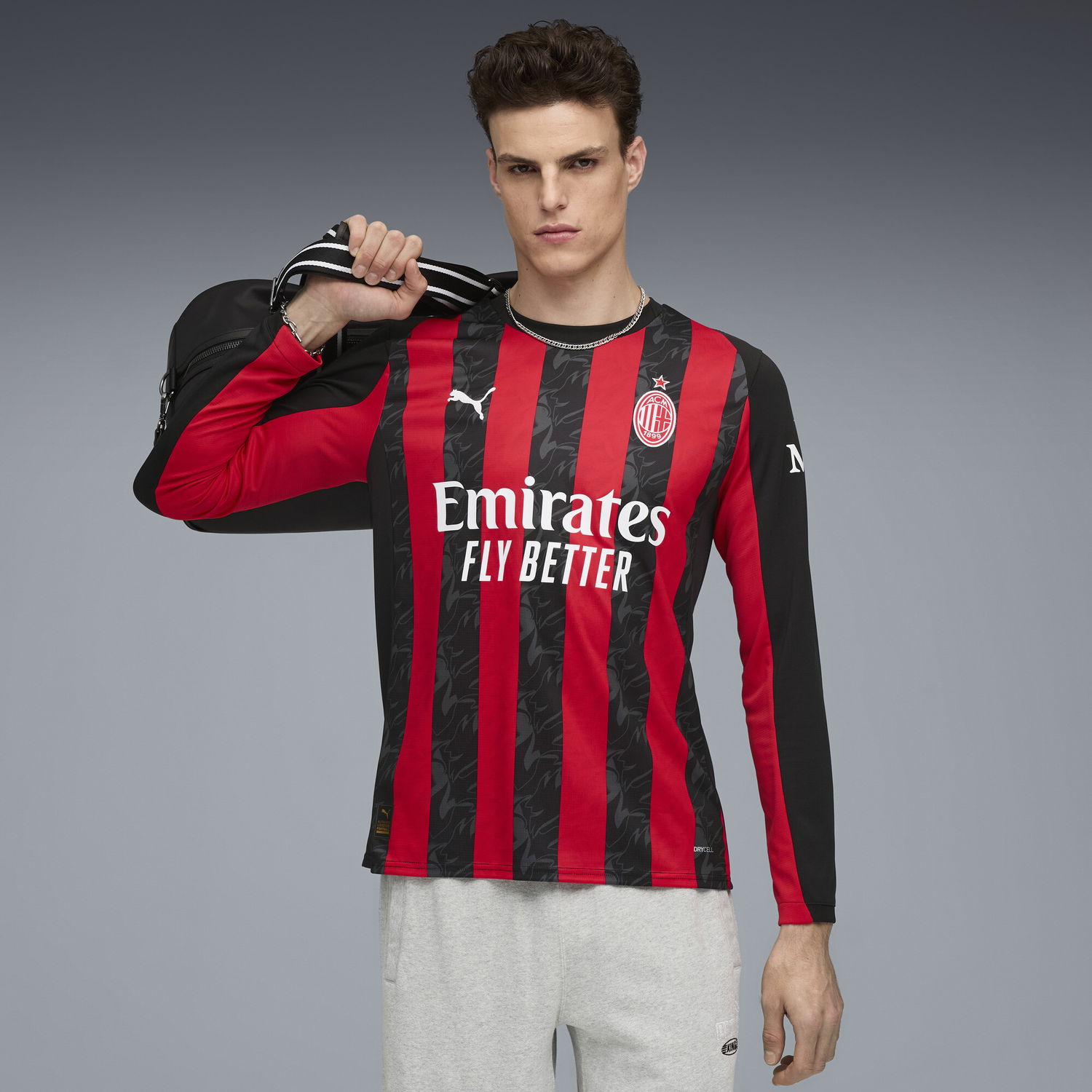 Dres Puma AC Milan 25/26 Long Sleeve Jersey Červená | 779963_01, 1