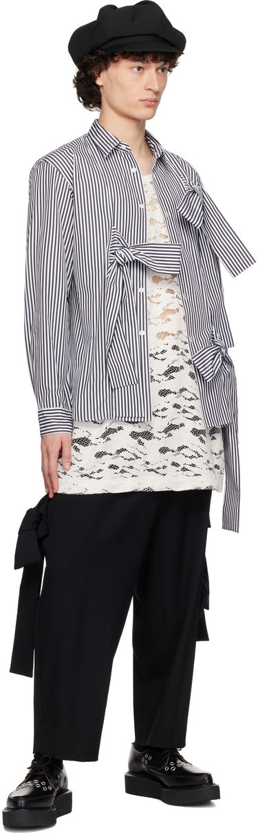 Košeľa Comme des Garçons Homme Plus Broad Stripe Tie Shirt Navy | PO-B018-051, 3