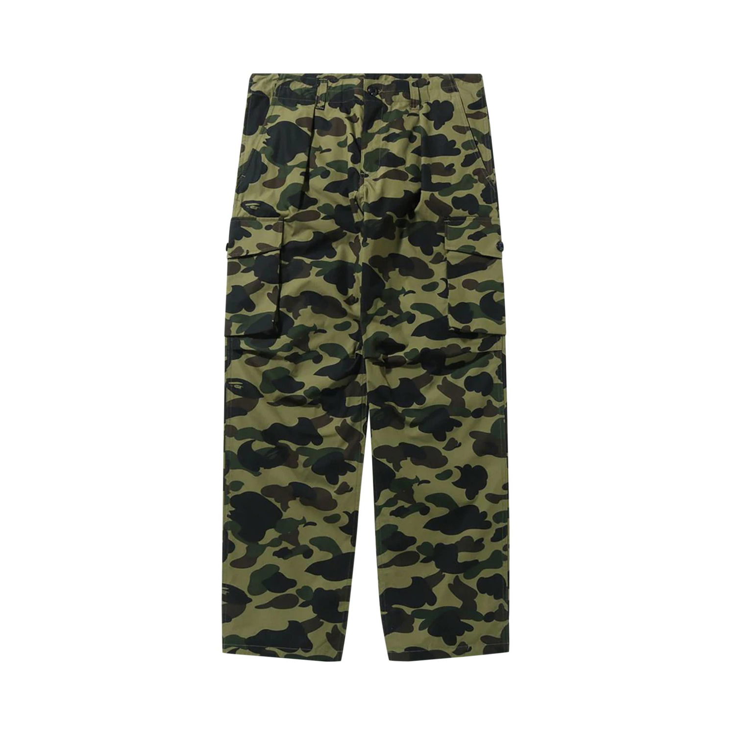Tepláky BAPE 1st Camo Wide Fit 6 Pocket Pants Zelené | 1H80 152 017 GREEN, 1