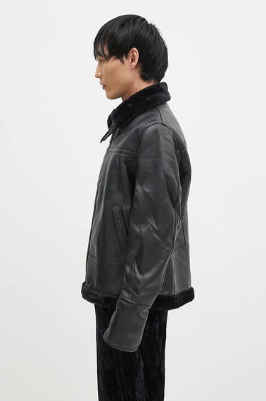 Bomber bunda Alpha Industries B3 Leather Bomber Jacket Čierna | 148114, 1