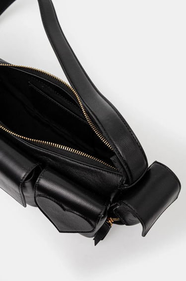 Ľadvinka Fiorucci Multi-Pocket Leather Waist Bag Čierna | U01FPABA123LE04BK01, 5