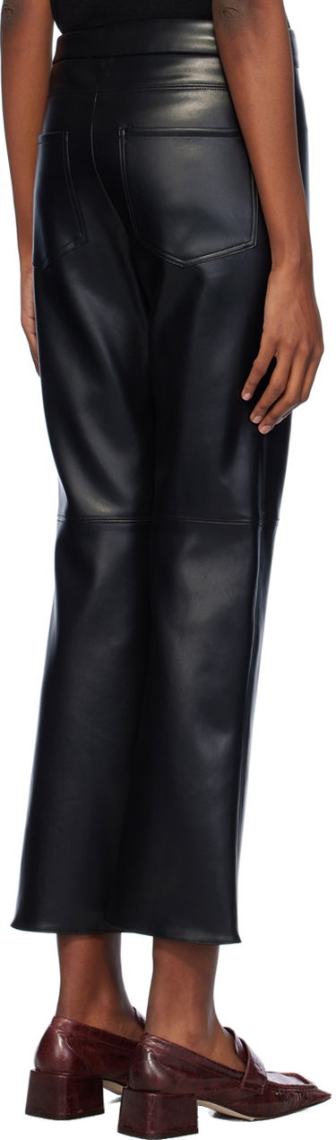Nohavice Max Mara Max Mara Sublime Faux-Leather Cropped Flare Trousers Čierna | 2419781011600 MM13037, 2