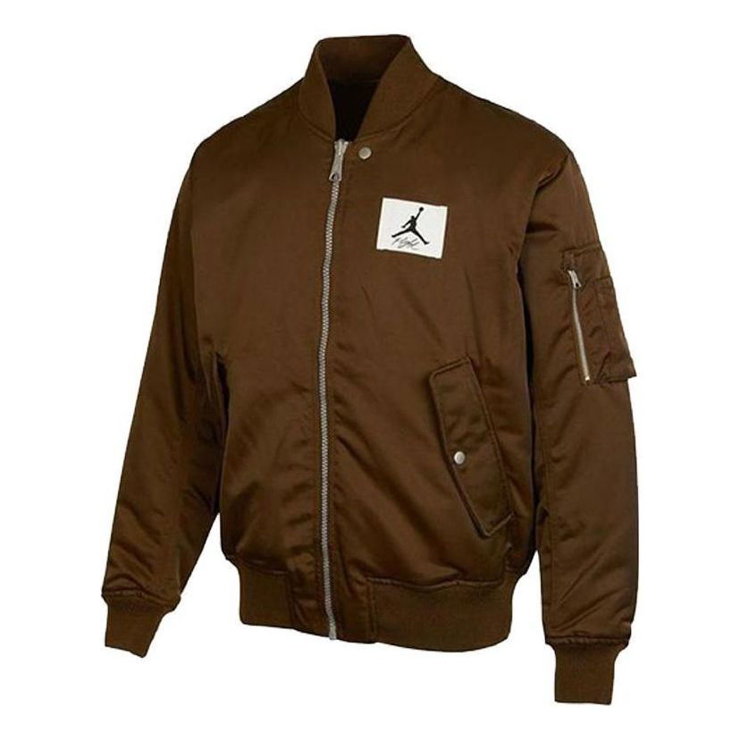 Bomber bunda Jordan Jordan Logo Patch Baseball Jacket Hnedá | DQ7345-385