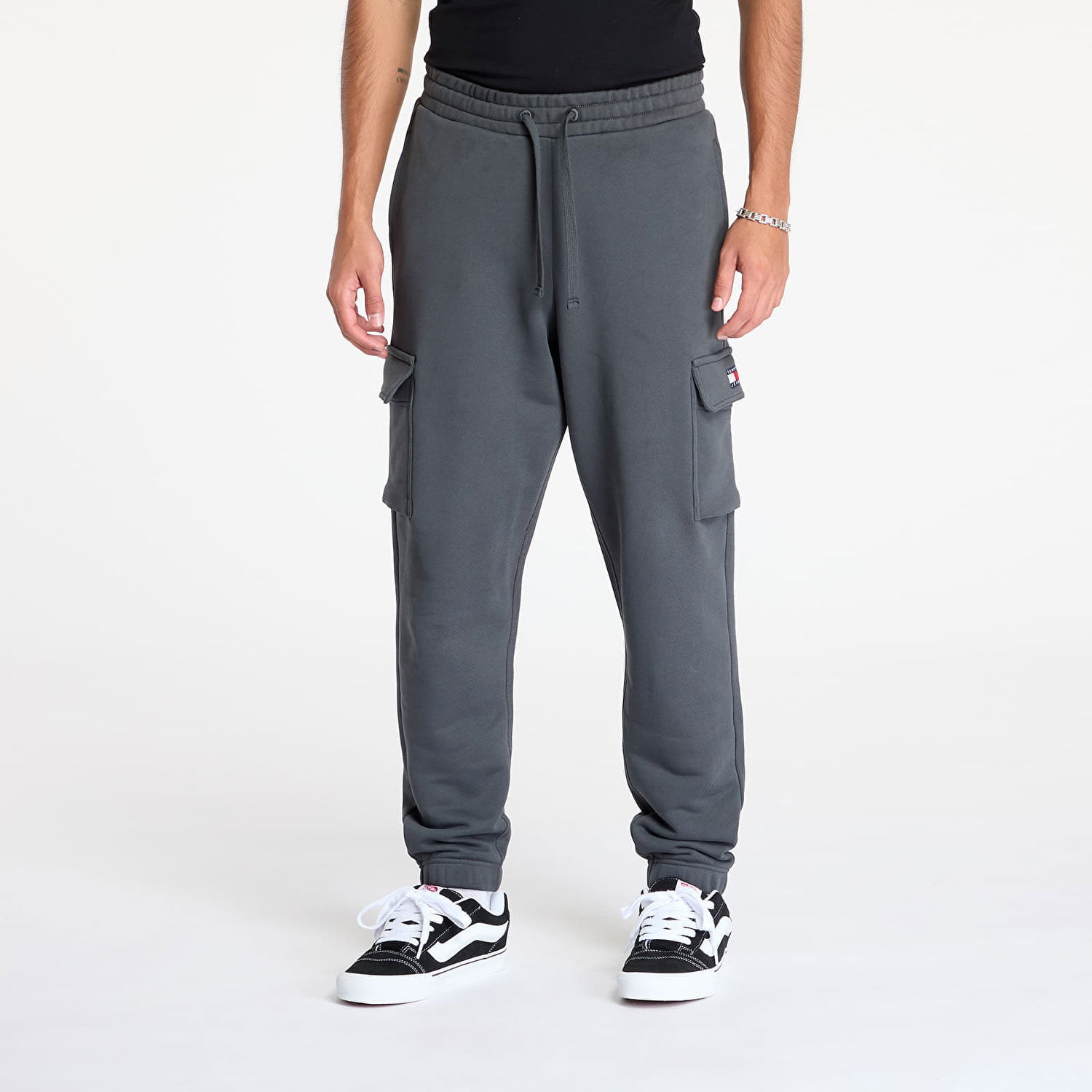 Džínsy Tommy Hilfiger Tommy Jeans Regular Badge Car Pants Gray L Šedá | DM0DM19807 PUB, 0