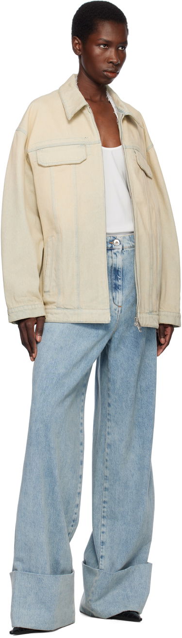 Bunda Stella McCartney Stella McCartney Sand Overdyed Denim Jacket Béžová | 6D03853SQH18, 3