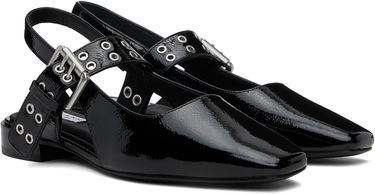 Šaty rag & bone rag & bone Astra Leather Slingback Ballerina Flats Čierna | WFF24FF000PA0, 3