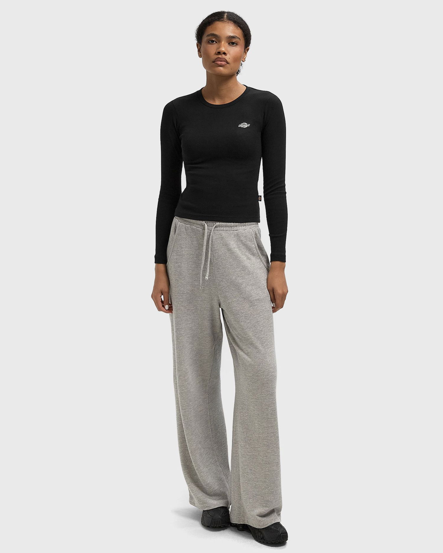 Tričko Dickies Gladeville Ribbed Long Sleeve T-Shirt Čierna | DK0A87QABLK1, 0