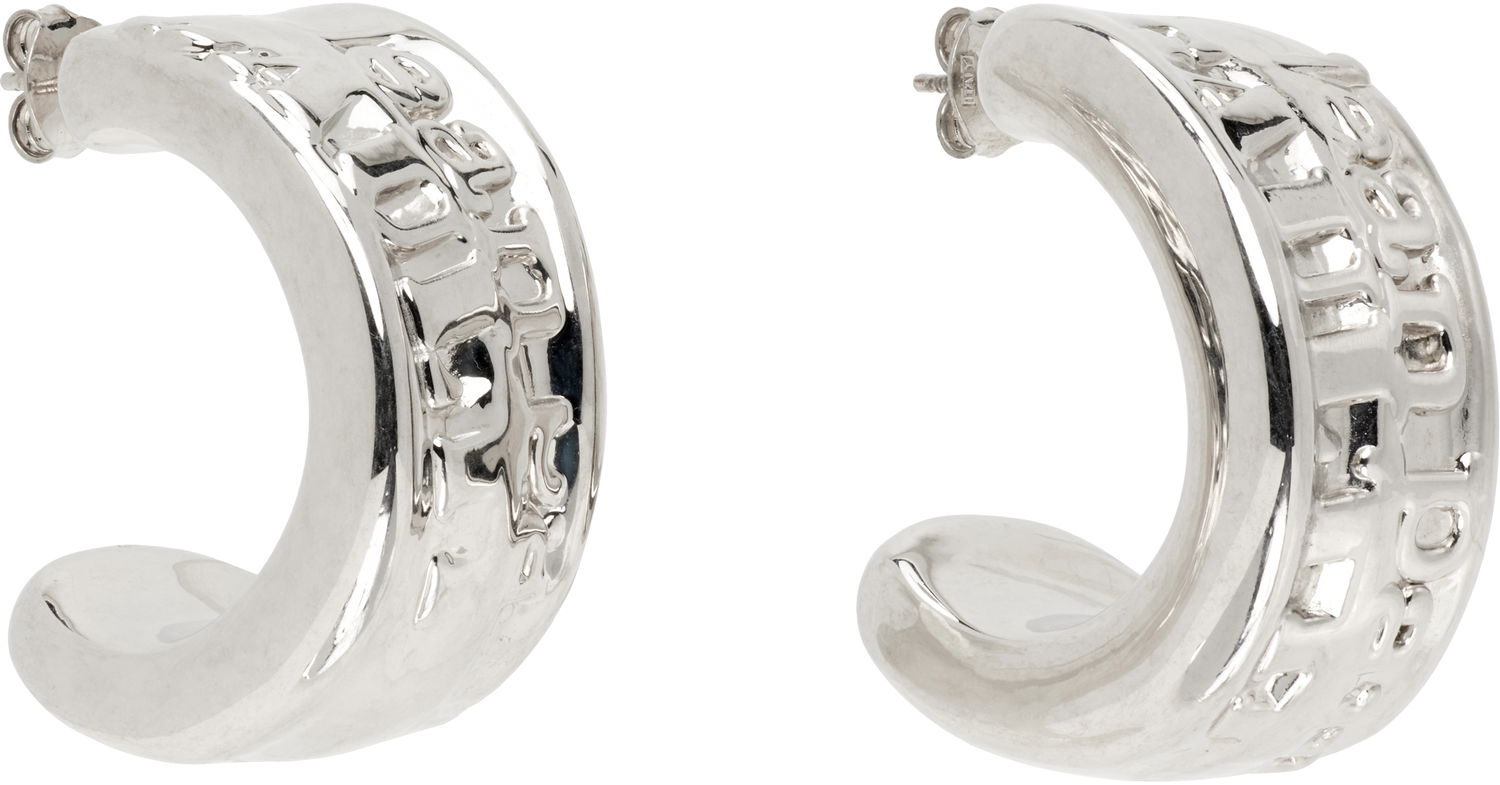 Náušnice Jean Paul Gaultier Jean Paul Gaultier Silver 'The Logo' Earrings Metalická | 25/03-W-JW003-X053-91, 1