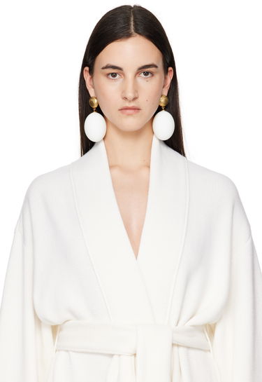 Náušnice Moschino Moschino Eggs Pendant Earrings Biela | 25171A910684341006, 2