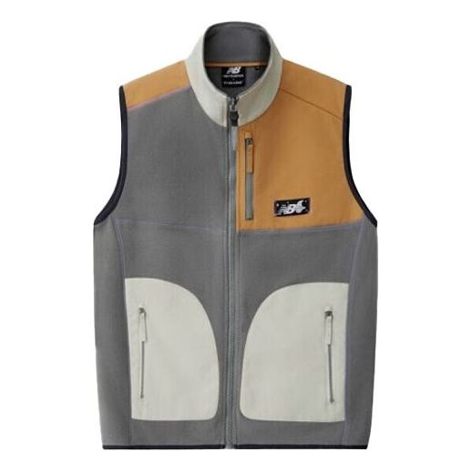 Vesta New Balance Colorblock Fleece Vest Šedá | NJA4N413-GR