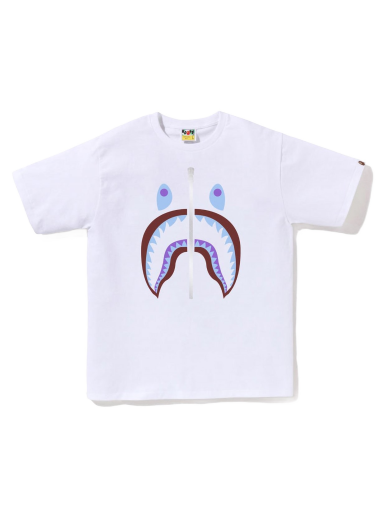 Tričko BAPE Colors Shark Tee Biela | 1J30-110-018