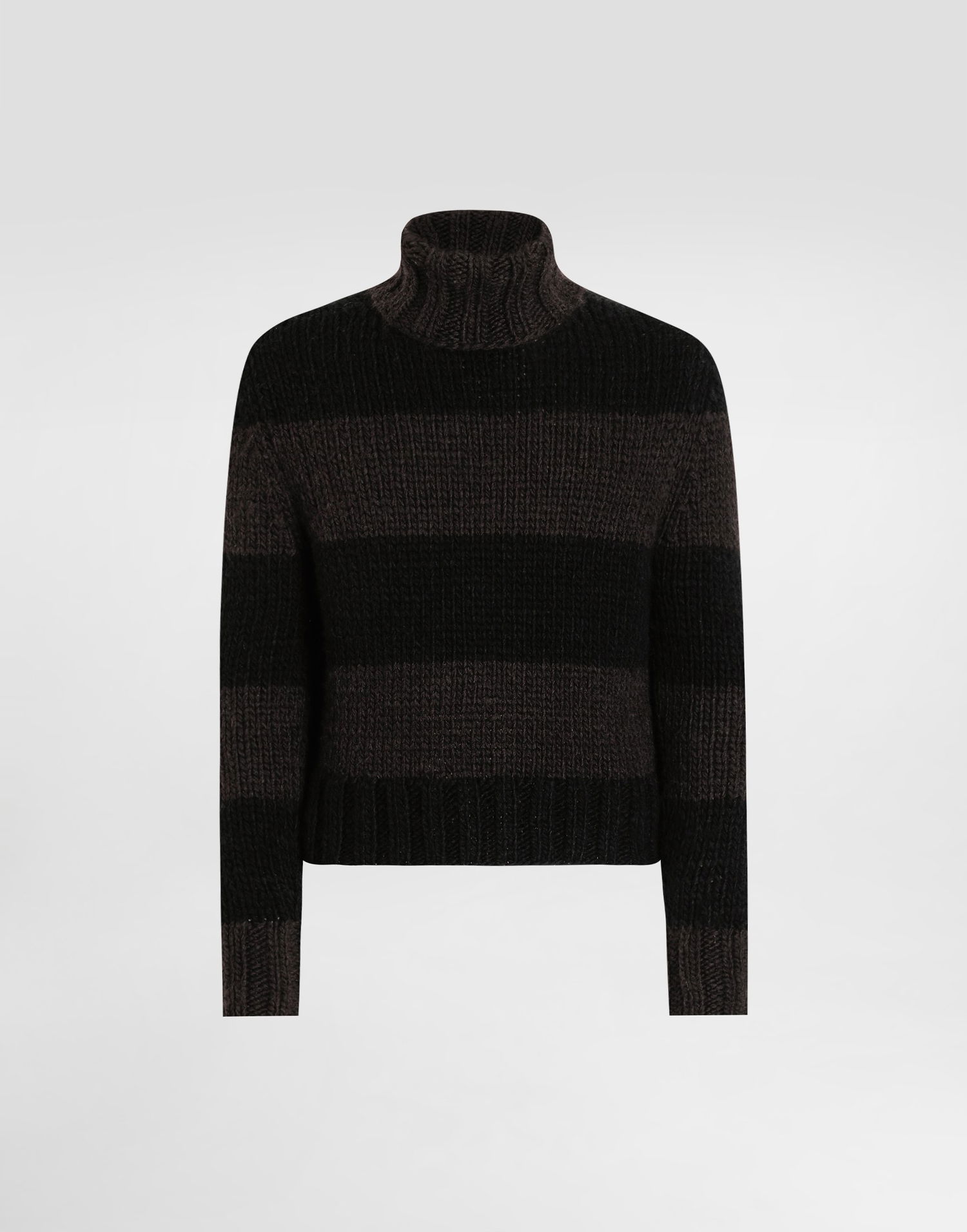 Sveter Dolce & Gabbana Dolce & Gabbana Wool Blend Striped Turtleneck Sweater Čierna | GXW68TJGMBPN9869, 0