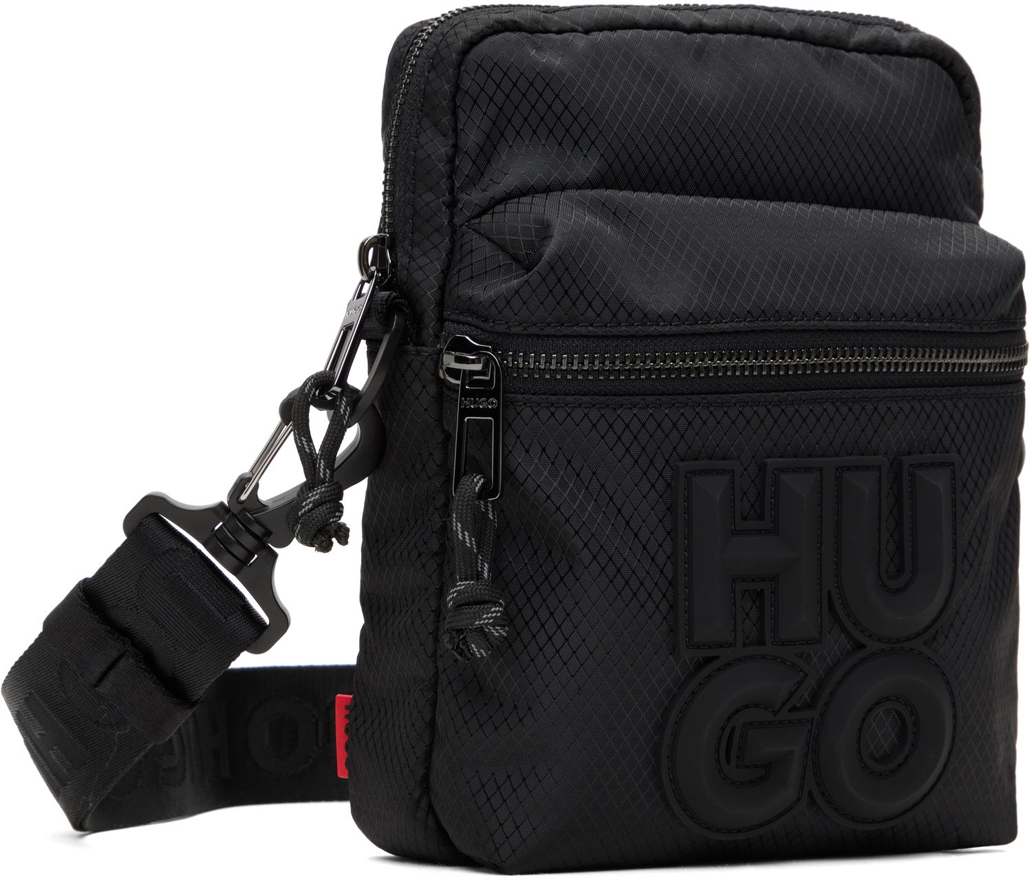 Taška cez rameno BOSS Hugo Stacked Logo Reporter Bag Čierna | 50536029, 1