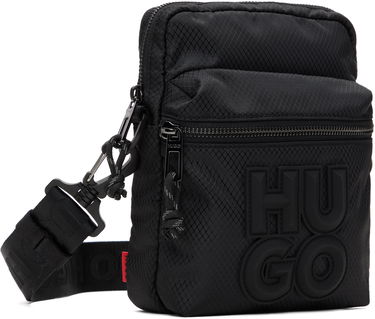 Taška cez rameno BOSS Hugo Stacked Logo Reporter Bag Čierna | 50536029, 1
