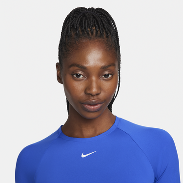 Crop Top Nike Pro 365 Dri-FIT Long Sleeve Cropped Top Modrá | FV5484-405, 2