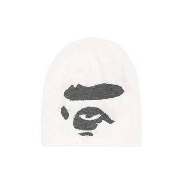 Kulicha BAPE Ape Face Knit Beanie Biela | 1G80 180 015 WHITE, 0