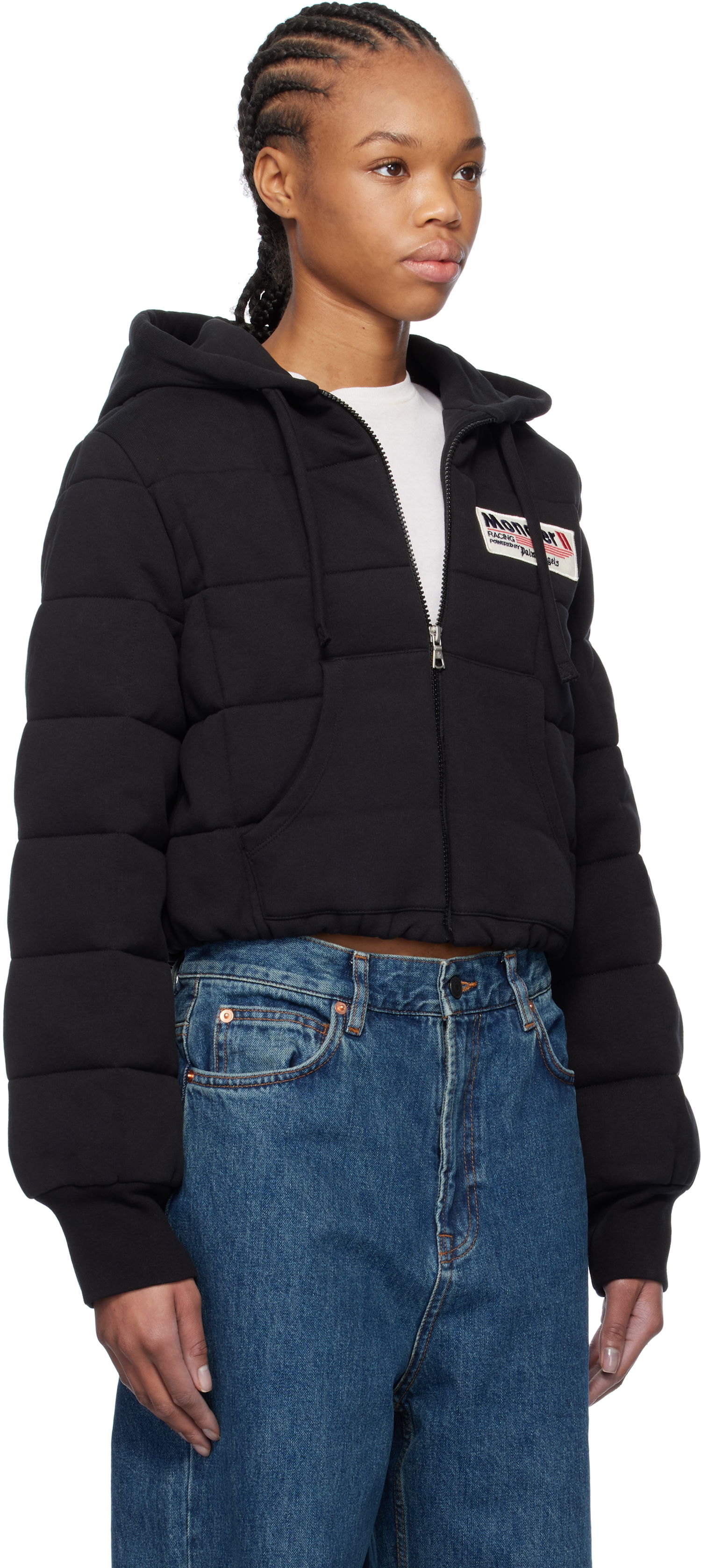 Mikina Moncler Moncler Genius x Palm Angels Zip-Up Down Hoodie Čierna | J209L8G00007899V4, 1