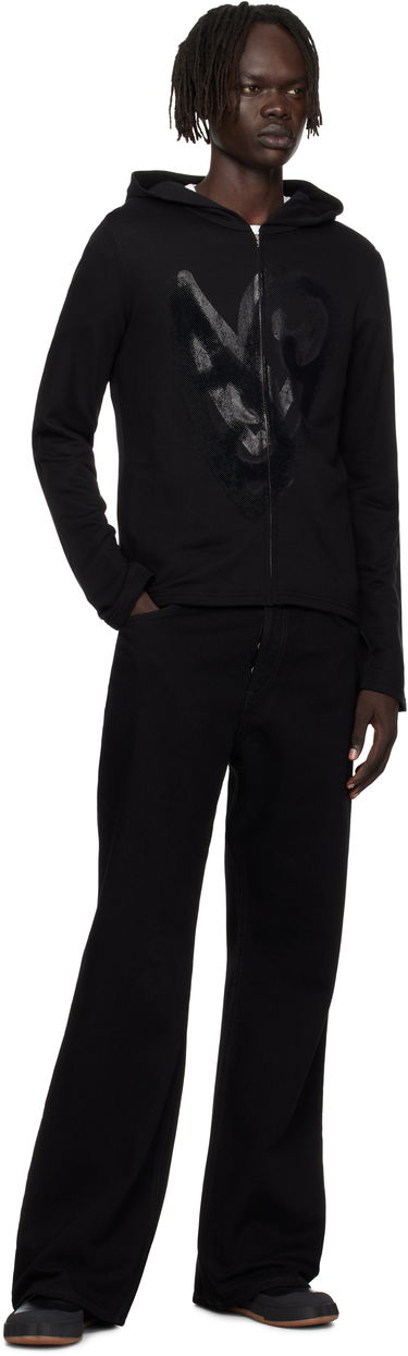 Mikina Acne Studios Acne Studios Heart Logo Zip Hoodie Čierna | CI0201-, 3