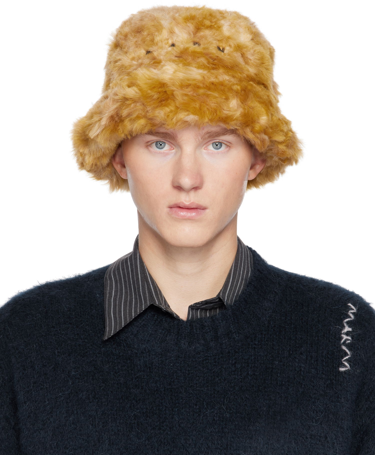 Klobúk Marni Long-Hair Jacquard Bucket Hat Hnedá | CLMC0055SU UTA121, 0