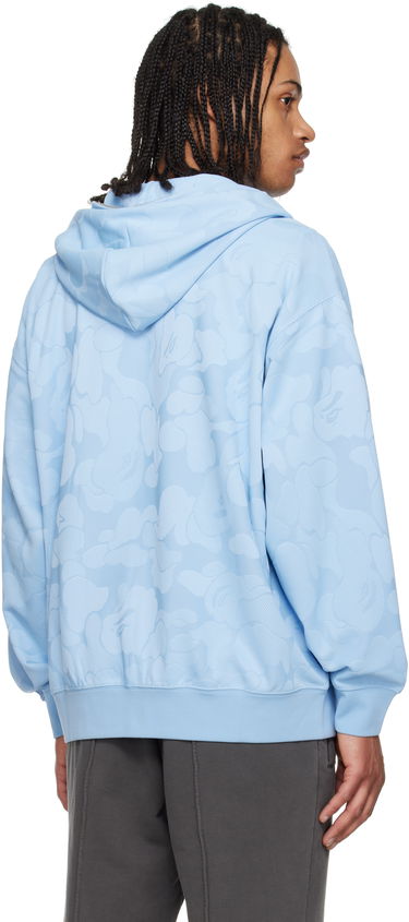 Mikina BAPE A Bathing Ape Camo Jacquard Zip Hoodie Modrá | 001ZPL301302M, 2