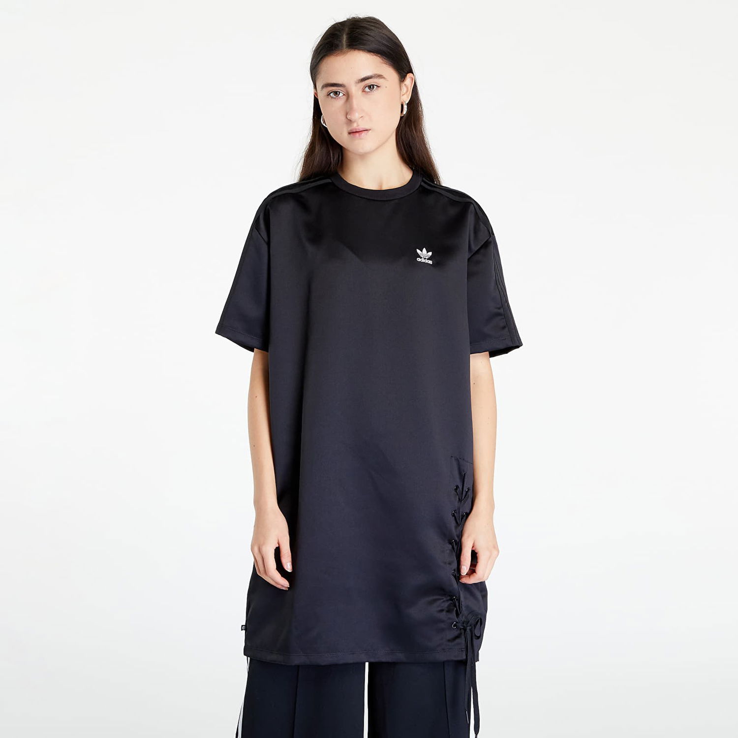 Šaty adidas Originals Always Original Laced Tee Dress Čierna | HK5079, 0
