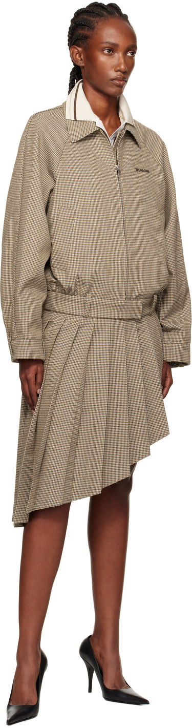 Sukňa We11done We11done Asymmetric Checked Midi Skirt Hnedá | WD-SK2-25-276-W-BG, 3