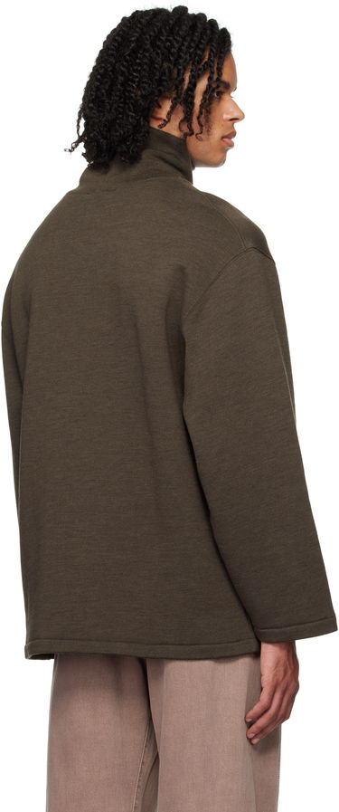 Sveter LEMAIRE Lemaire Mock Neck Sweatshirt Hnedá | TO1287 LJ1020, 2